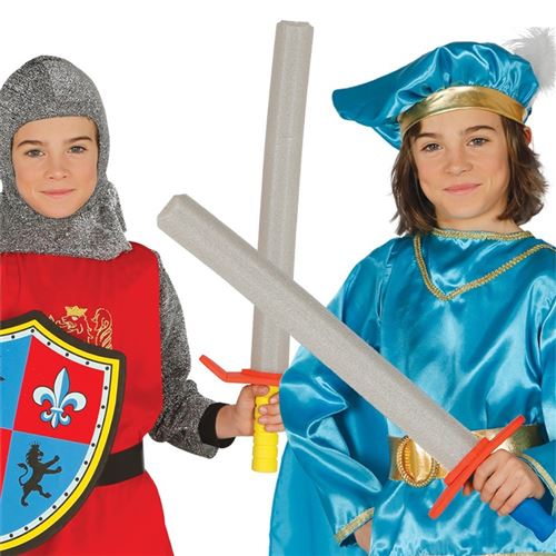 Accessoire de déguisement - épée chevalier médiéval mousse eva 63cm gris - 18722 Fiestas Guirca