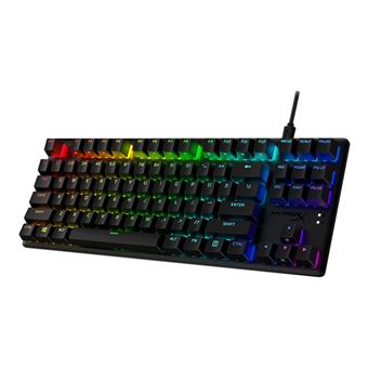 HyperX Alloy Origins Core - Clavier - rétroéclairé - USB 2.0 - QWERTY - US - commutateur : HyperX Red - noir - pour Victus by HP Laptop 15, 16; Elite 800 G9; Portable 14, 15, 17, 250 G9; Pro 290 G9