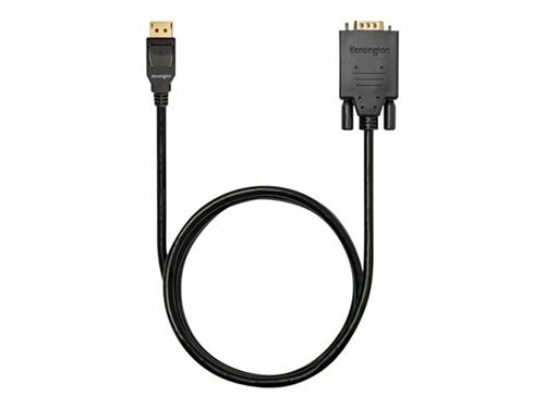Kensington - Câble adaptateur - DisplayPort (M) pour HD-15 (VGA) (M) - DisplayPort 1.2 - 1.83 m - passif, support 1080p - noir