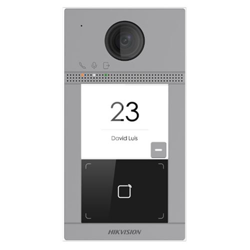 Non Communiqué Interphone Vidéo Sans Fil Avec Lecteur De Badge Hikvision Ds-Kv8113-Wme1 Avec 1 Bouton D'appel
