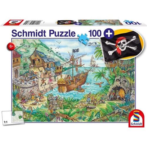 Dans la baie aux pirates - avec add on (drapeau pirate) - 100 pcs