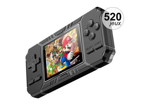 Console émulateur 520 jeux - Modèle Tank - Noire