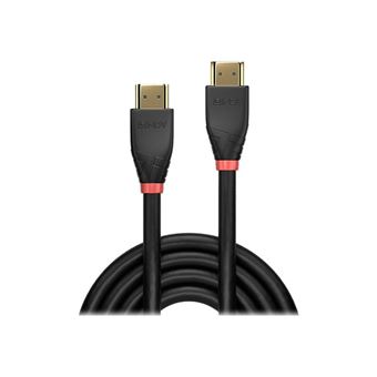 Lindy - Câble HDMI - HDMI mâle pour HDMI mâle - 30 m - blindé - noir - rond  support 4K actif - Câbles vidéo