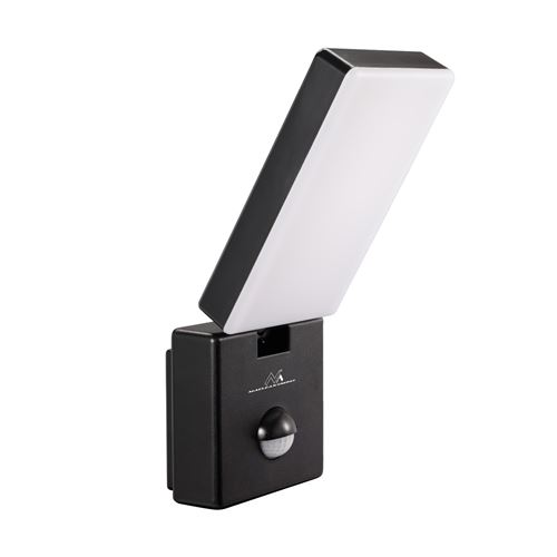 Non Communiqué Noir Lampe Applique Led Maclean Mce516 B Avec Détecteur De Mouvement Pir 10W Ip65 800Lm 4000K