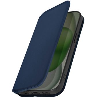 Avizar Étui pour iPhone 15 Pro Porte-carte Support Vidéo Clapet Magnétique Noir - Coque