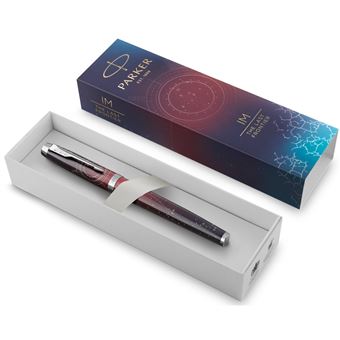 PARKER IM Premium Portal, Stylo roller, Dégradé de rouge, recharge noire pointe fine, Coffret cadeau