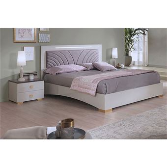 Ensemble Lit 160x200cm avec Leds + 2 Chevets - PANACA - ALTOBUY - 1