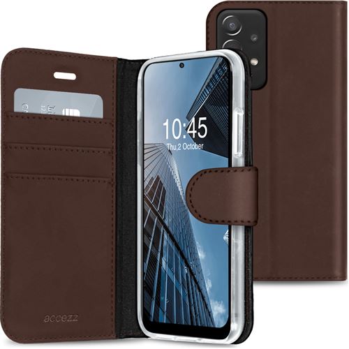 Étui de téléphone portefeuilWallet Samsung Galaxy A52(s) (5G/4G) - Brun foncé Accezz