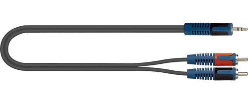 Quiklok RKSA150-2 - Câble audio RokSolid minijack stéréo - 2 x RCA 2 m