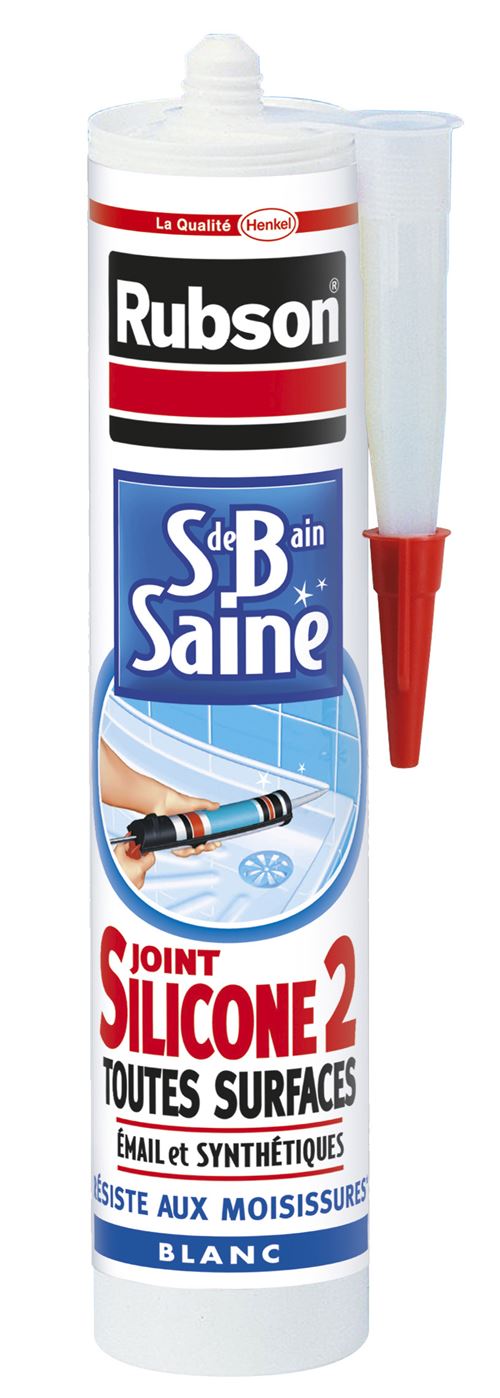Rubson Blanc Mastic Silicone Sanitaire Anti-Moisissure - 280 Ml - Image 2