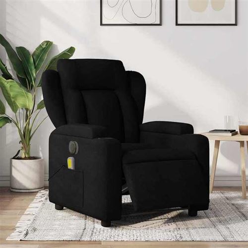 Non Communiqué Noir Vidaxl Fauteuil De Massage, Relaxation Électrique Réglable Tissu