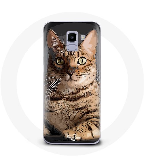 Coque pour Samsung Galaxy J6 2018 Bengal Race de Chats Maniacase