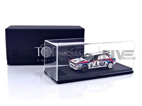 Voiture Miniature de Collection TOP MARQUES COLLECTIBLES 1-43 - LANCIA Delta 4WD - Winner Monte Carlo 1992 - White / Blue / Red - TM43-04A