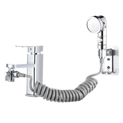 Dispositif de rinçage pour robinet, déviateur et adaptateur FONGWAN convenant aux robinets de cuisine, de salle de bains et de buanderie