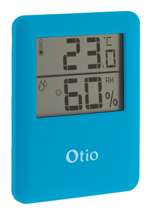 Otio - Thermomètre hygromètre digital intérieur bleu