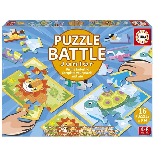 Educa Puzzle - Battle Jr Animals - 16 Puzzles - 9 Pieces Par Puzzle - Pour Enfants A Partir De 4 Ans - Neuf - Image 3