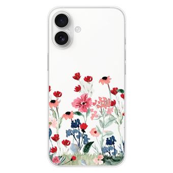 Coque en silicone - Compatible Apple iPhone 16 Plus - design printemps en fleurs - 1