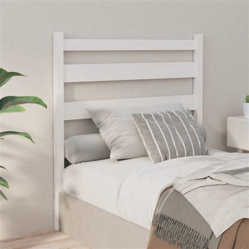 vidaXL Tête de lit Blanc 106x4x100 cm Bois massif de pin818406