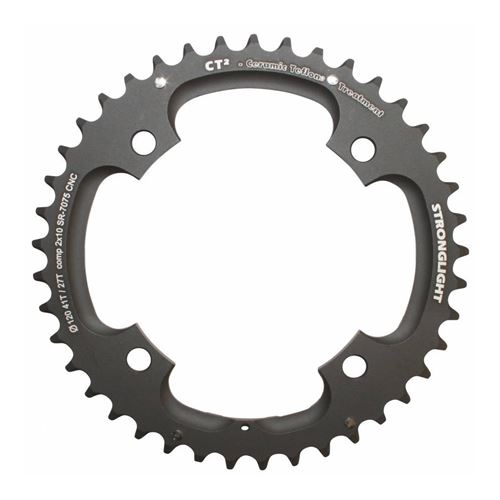 STRONGLIGHT Plateau VTT double ext&eacute;rieur pour 27dts int&eacute;rieur filet&eacute;  4BRA SRAM X0-XX CT2 10V