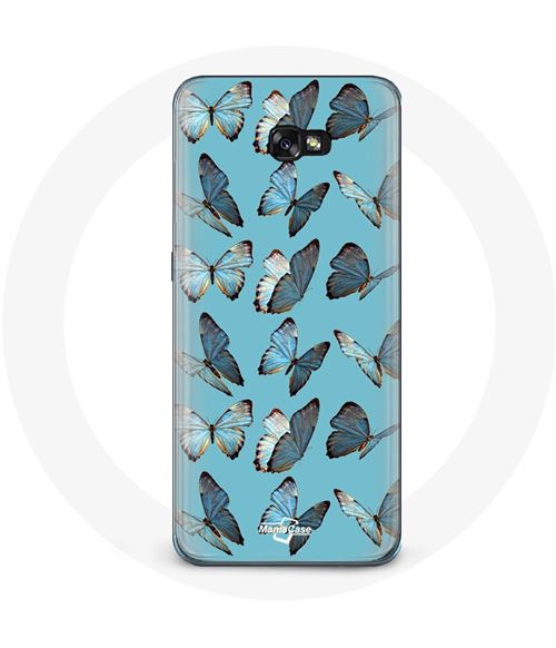 Funda para Samsung Galaxy A5 Mariposas Fondo azul