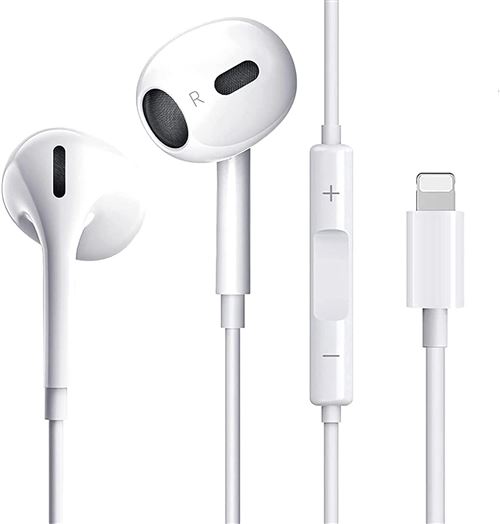 Little Boutik Ecouteurs pour iPhone avec Micro - Blanc