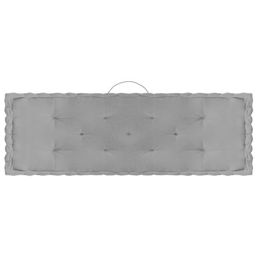 vidaXL Coussins de plancher de palette 3 pcs Gris Coton