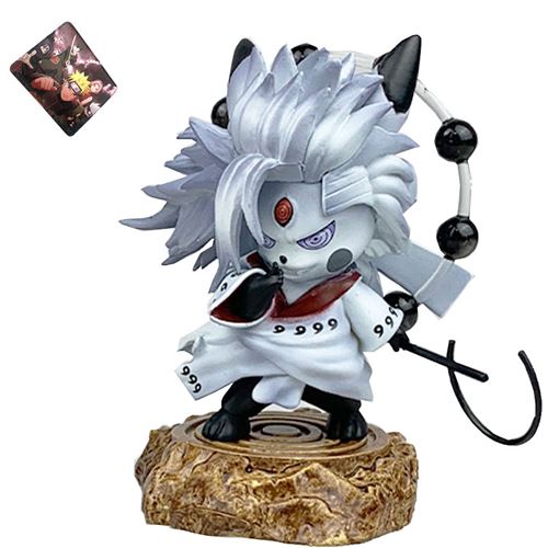 Figurine Pokemon Pikachu Cosplay modèle 10cm avec tapis de souris Naruto - (Uchiha Madara )
