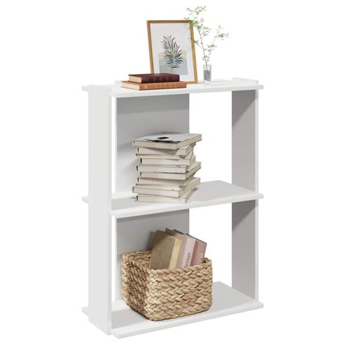 VIDAXL - Bibliothèque - 3 Niveaux - Blanc - 60x30x80 cm - Image 3