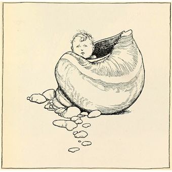 Fabulous Poster Enfant coquillage illustration conte (31cm x 31cm) - 1
