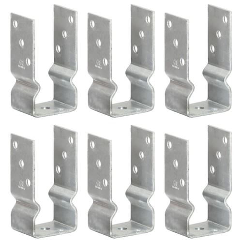 Comparer les prix de vidaXL Grondankers 6 st 7x6x15 cm gegalvaniseerd staal zilverkleurig145327