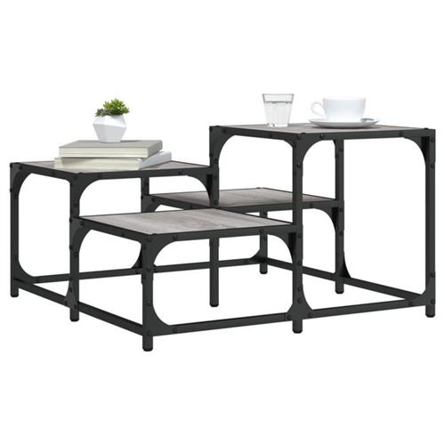 Vidaxl Gris Table Basse Sonoma Bois D'ingénierie - Image 3