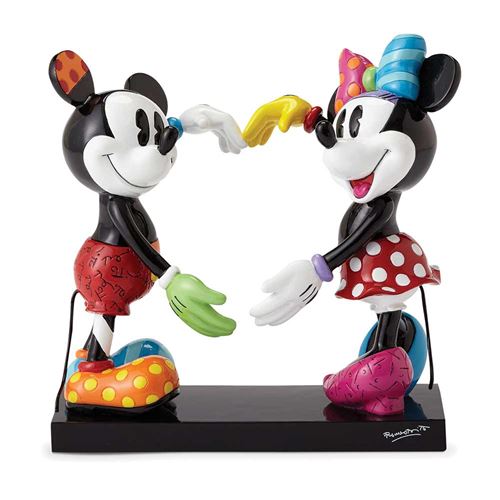 Enesco Mickey et Minnie Figurine Collection by Romero Britto - En résine peinte à la main - 17.5 x 10 x 18 cm