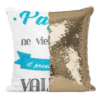Housse De Coussin Personnalisée 'À Mon Fils' - 45x45 Cm Coton Chanvre - Cadeau émotionnel Pour Anniversaire, Noël