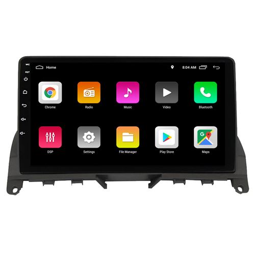 Autoradio Multimédia RoverOne Android GPS pour Mercedes Benz C Class W204 S204 2006 - 2011 CarPlay Android Auto