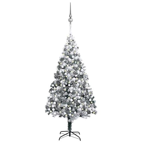 VidaXL Sapin de Noël artificiel LED et flocons de neige Vert 400 cm