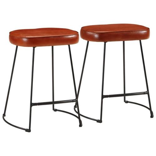 Sgabelli Da Bar 2 Pz Marrone Scuro 40x29,5x53 Cm - Vidaxl