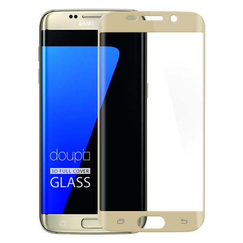 doupi FullCover Verre Protection pour Samsung Galaxy S7 Edge, Prime 9H HD 3D Touch Trempé écran protecteur Couverture complète, or