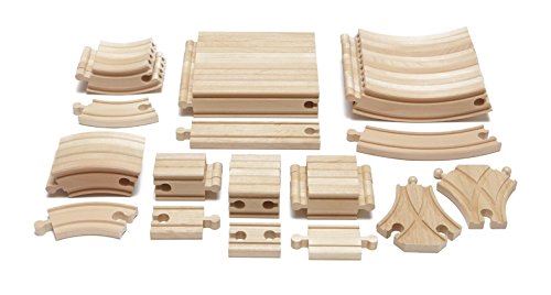 Maxim Enterprise Expansion Wooden Train Track Pack - Thomas FriendsBRIO Compatible (54-Piece)