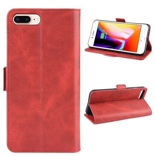 Etui en PU + TPU avec support rouge pour votre Apple iPhone 8 Plus/7 Plus
