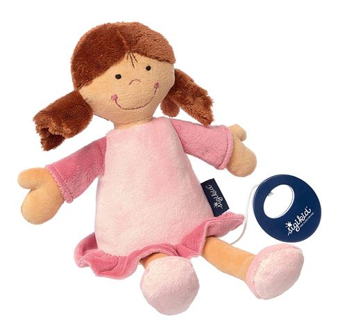 sigikid, Fille, Peluche Musicale Poupée, Blue Collection, Rose, 42228
