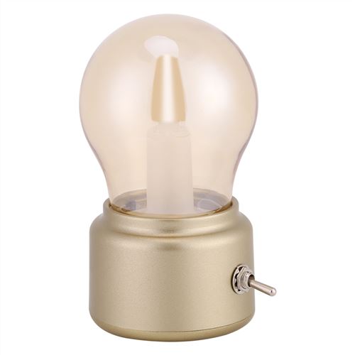 Lampe de Bureau Créative Rétro Lampe de Nuit USB Rechargeable Doré Lampe de Bureau Créative Rétro Lampe de Nuit USB Rechargeable Doré