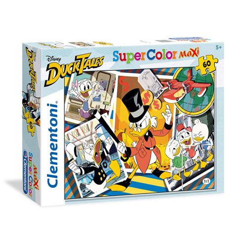 Clementoni - 26432 - Supercolor Puzzle - Duck Tales - 60 Maxi Pièces - Disney