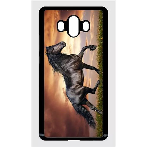 Coque huawei mate 10 magnifique cheval noir