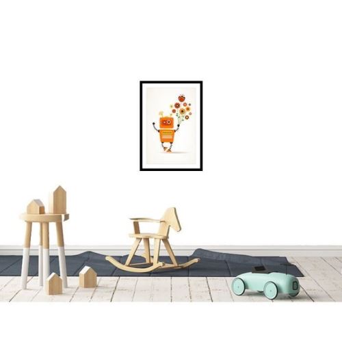 Affiche encadrée 40x60cm - Orange