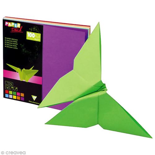 Papier Origami 10 Couleurs 12 X 12 Cm - 100 Feuilles