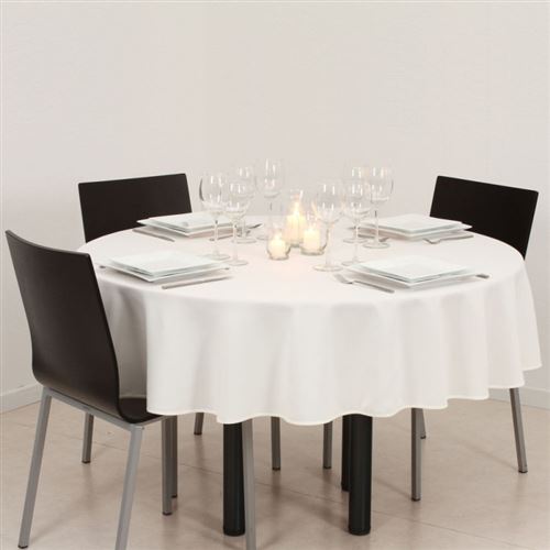 NAPPE ANTITACHE RONDE 180CM Ivoire