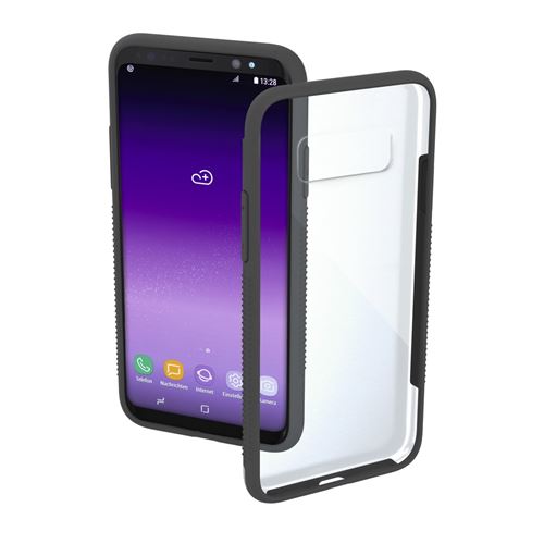 Coque de protection Framepour Samsung Galaxy S8+, transparente/grise