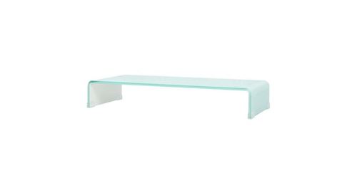 vidaXL Tv-meubel/monitorverhoger wit 80x30x13 cm glas