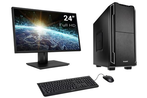 Pack PC Gamer Casual AMD Ryzen 7 2700, Geforce GT1030, 16Go RAM, 500Go SSD M.2 PCIe, 2To HDD, CardReader, écran, c/s et Win 10
