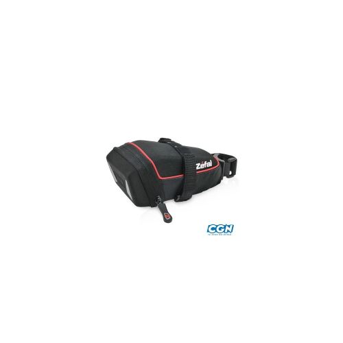 Sacoche selle zefal iron pack m-ds noir 0.8l attache velcro sur rail et tige selle